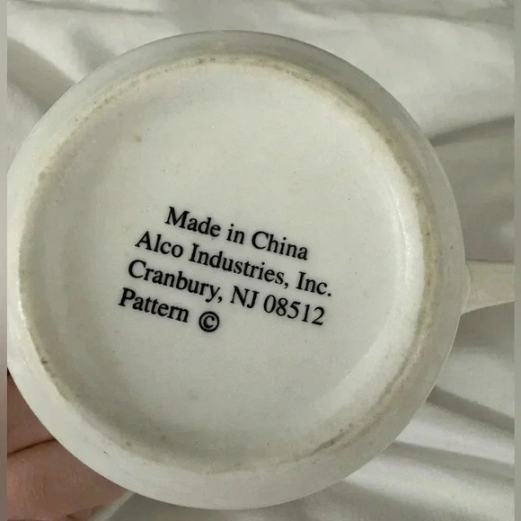 Vintage Goose Duck Bird Coffee Mug Cup Checkered Border 90’s Country Farmhouse - Picture 5 of 7